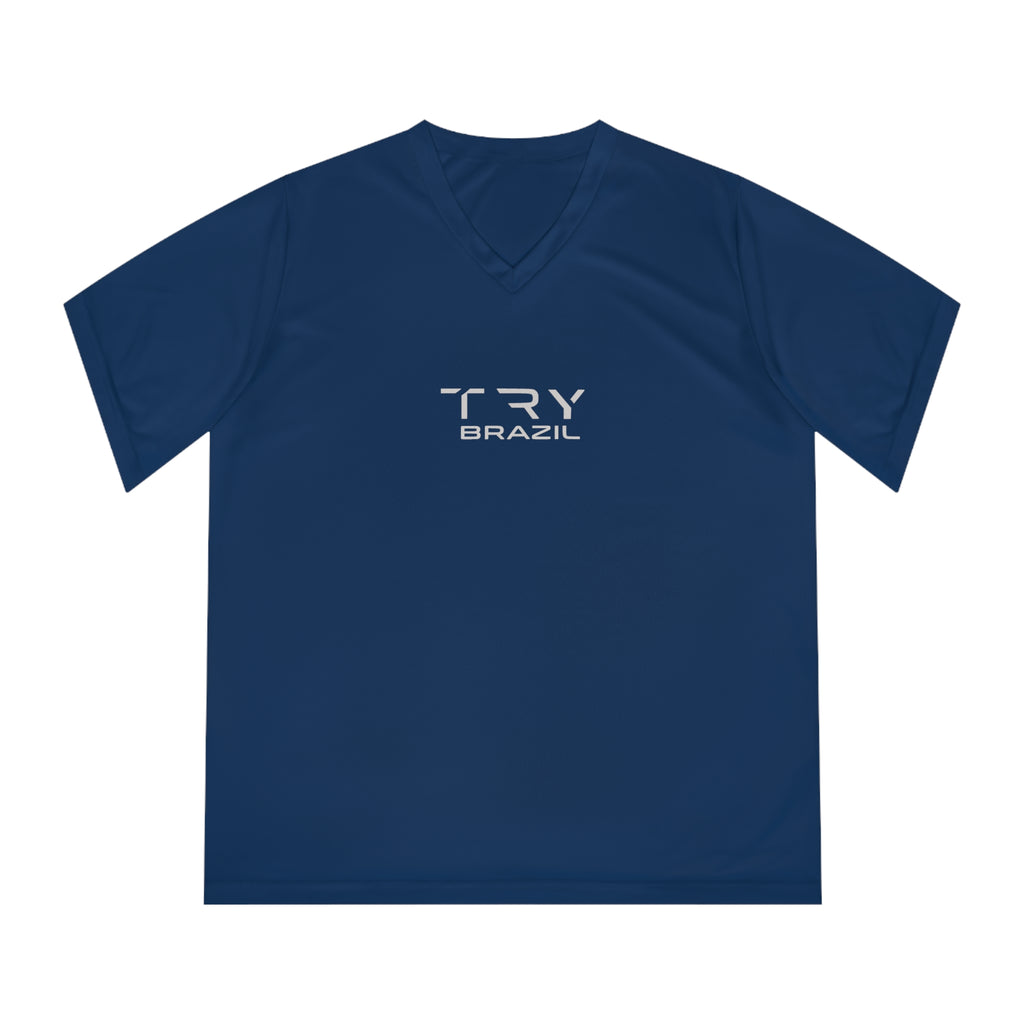Women's V-Neck Performance Tee - TRY Brazil