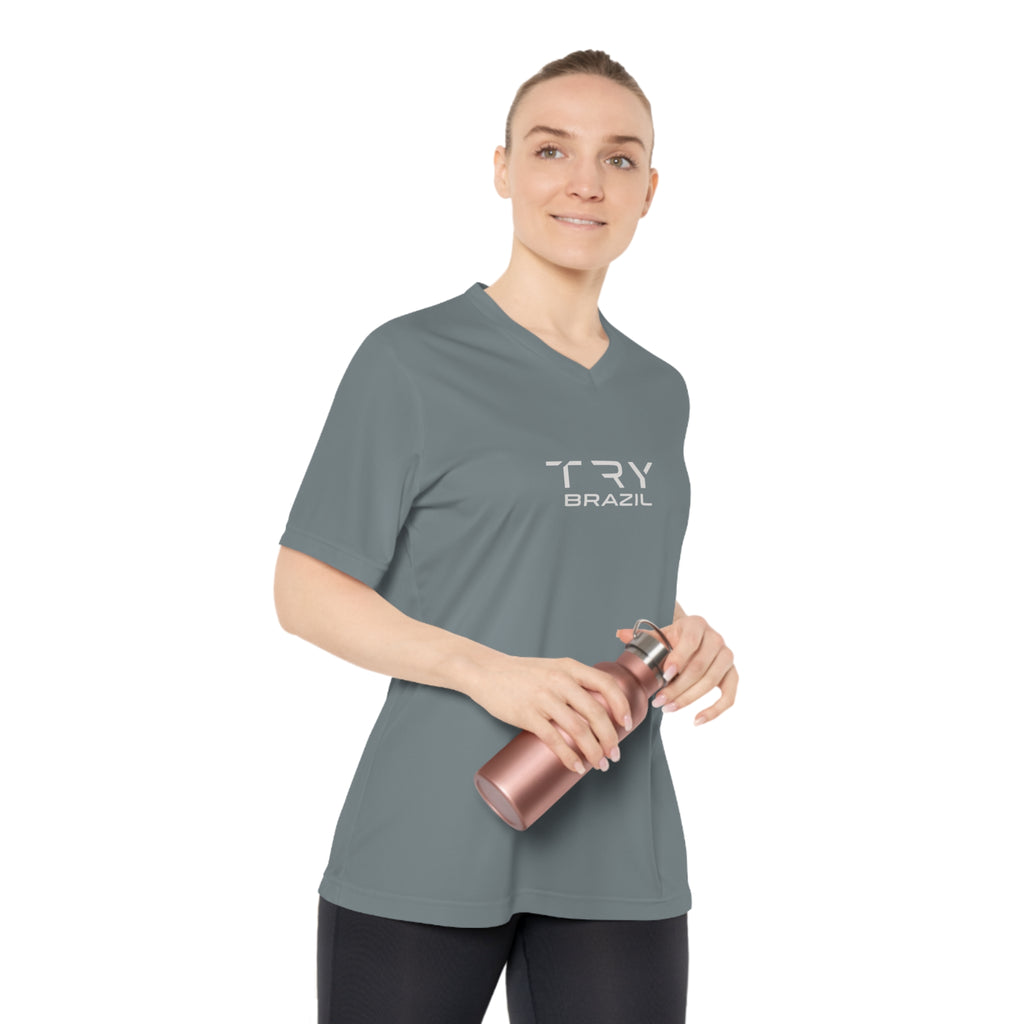 Women's V-Neck Performance Tee - TRY Brazil