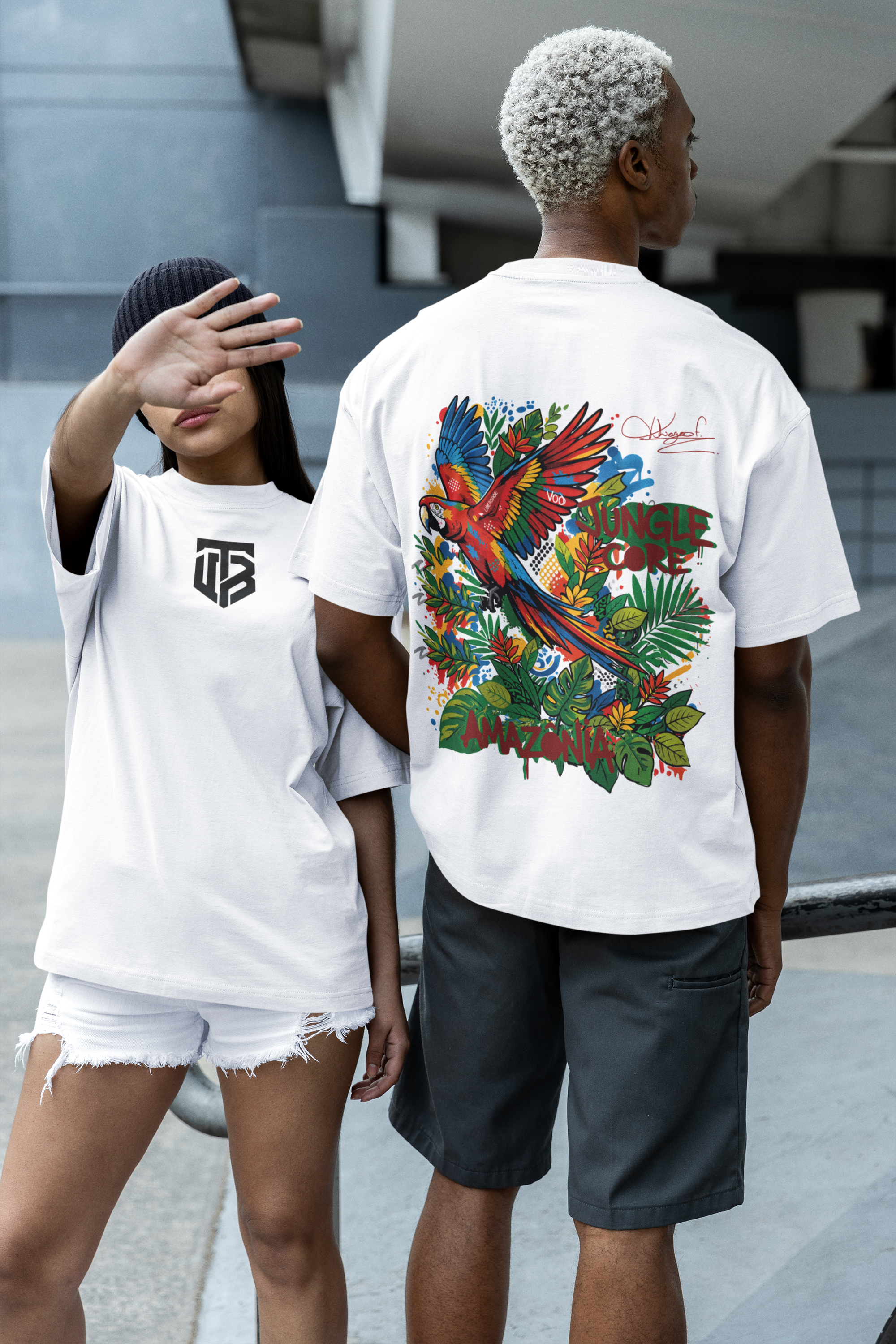 Unisex Oversized Boxy Jungle Core T-Shirt-TRY Brazil