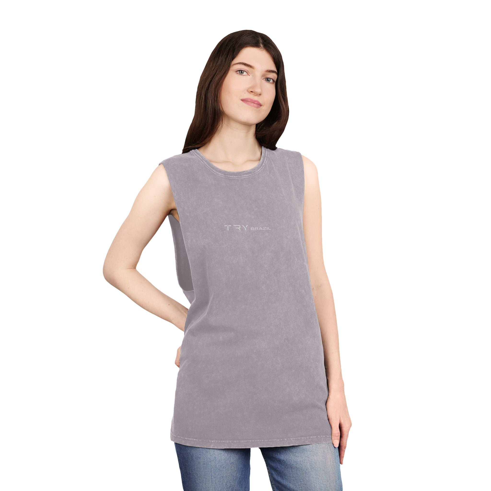Try Harder Stonewash Tank Top-TRY Brazil