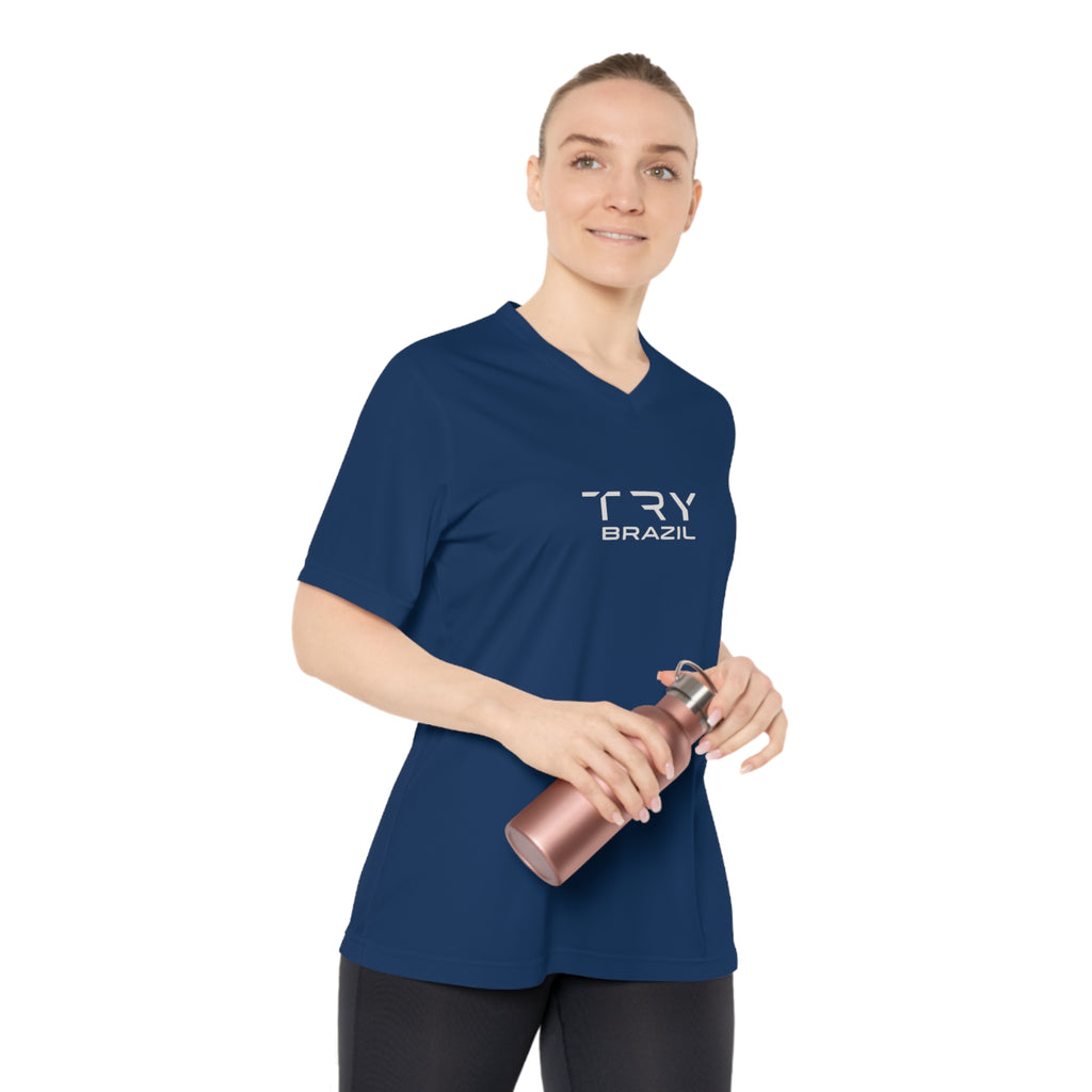 Women's V-Neck Performance Tee - TRY Brazil