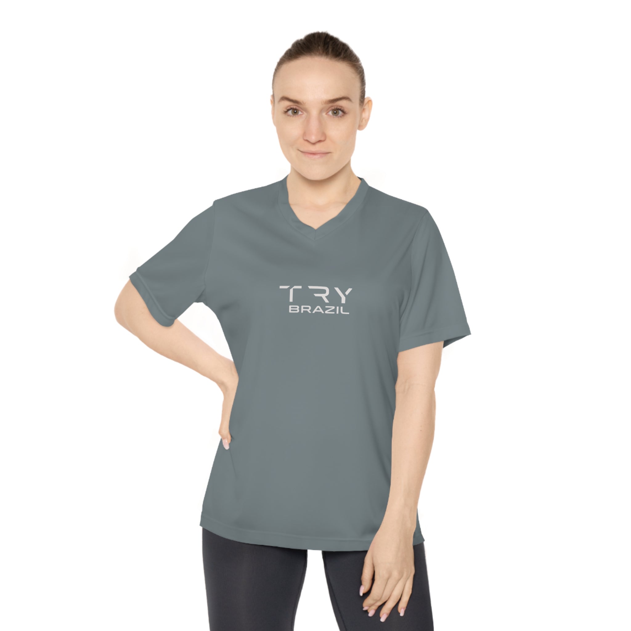 Women's V-Neck Performance Tee - TRY Brazil