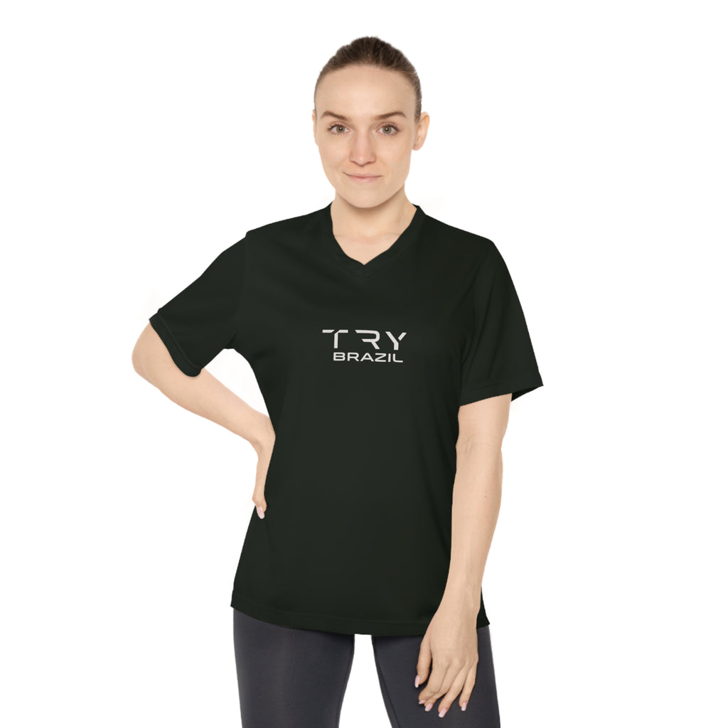 Women's V-Neck Performance Tee - TRY Brazil