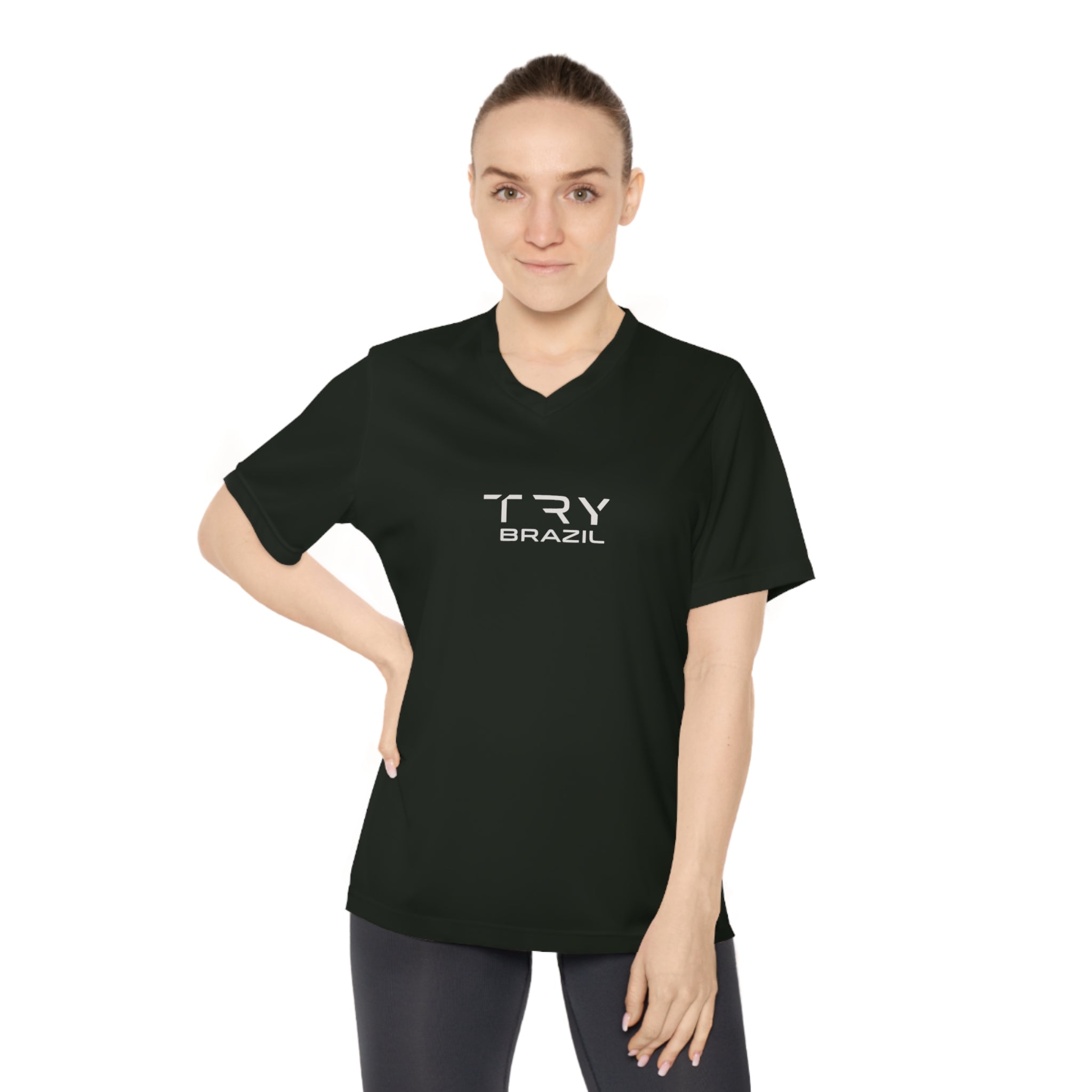 Women's V-Neck Performance Tee - TRY Brazil