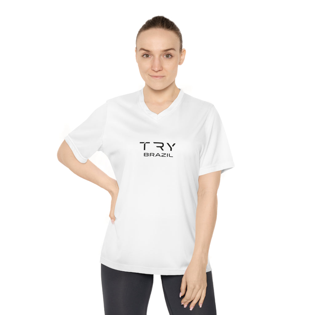 Women's V-Neck Performance Tee - TRY Brazil