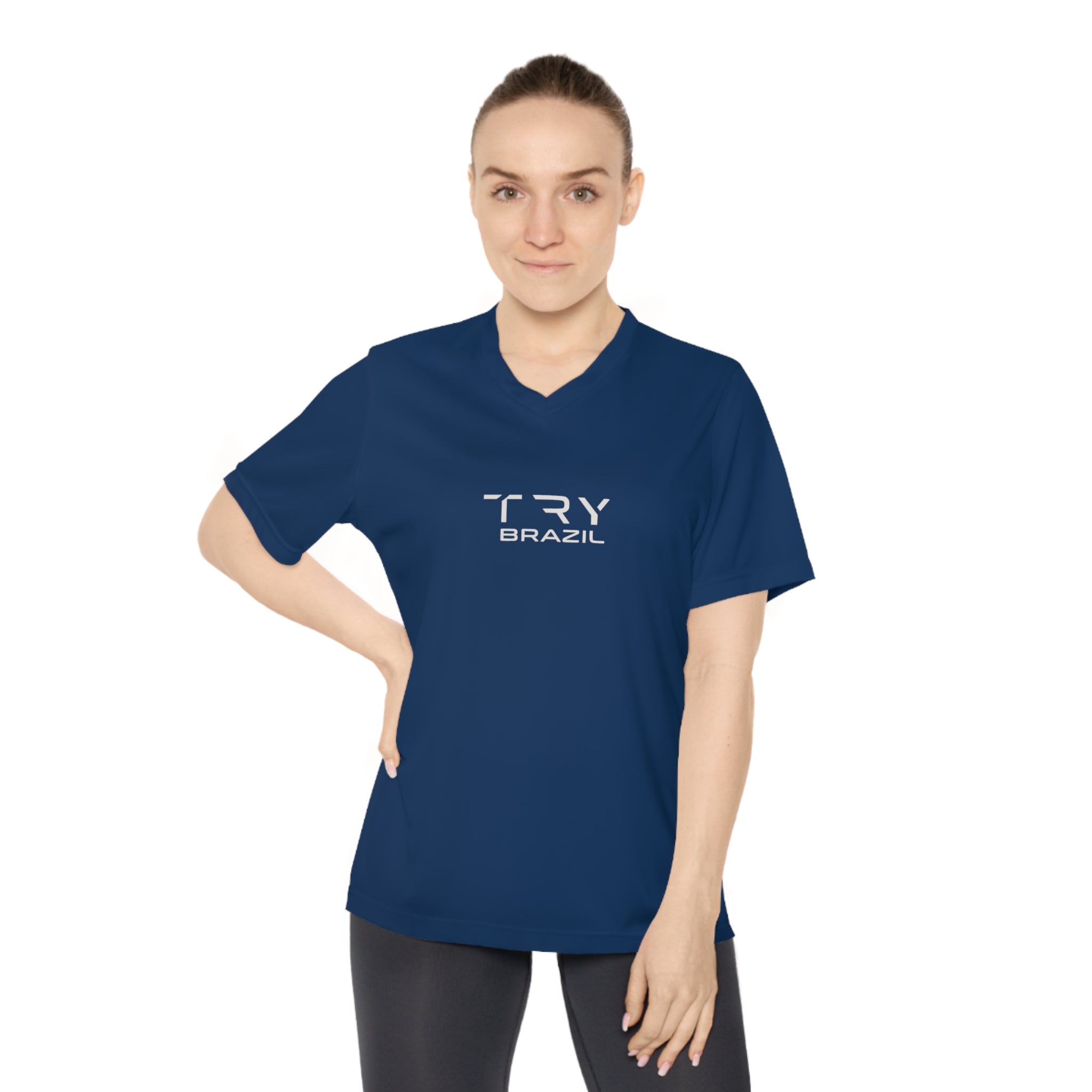 Women's V-Neck Performance Tee - TRY Brazil