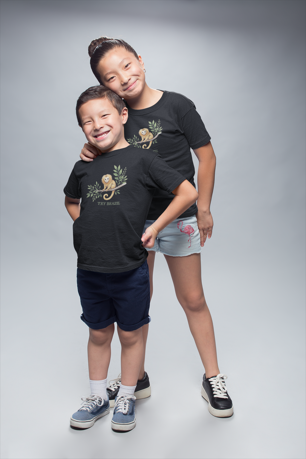 Camisa Infantil TRY Brazil-Coleção Animais