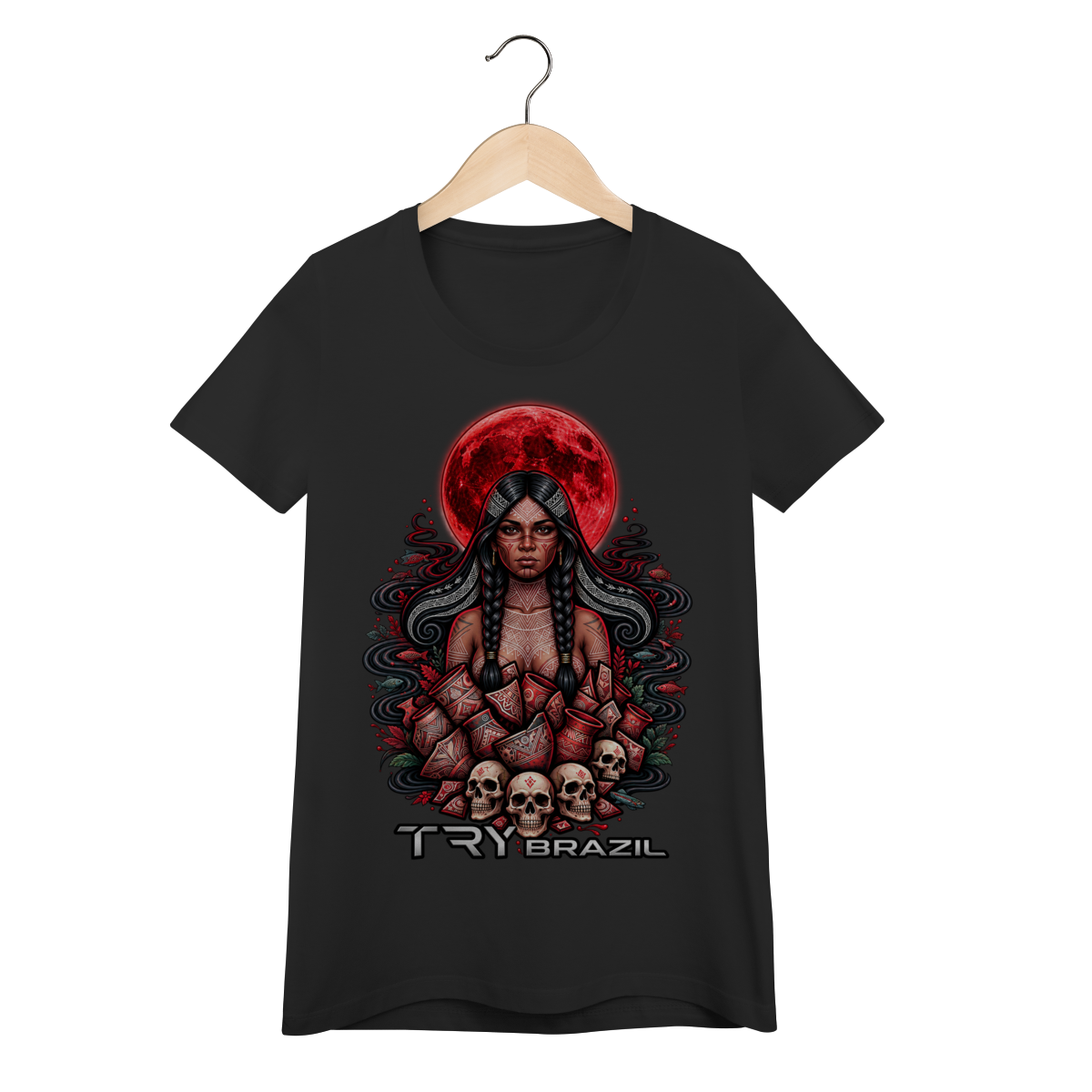 camiseta Baby Long Lendas da Amazônia-TRY Brazil