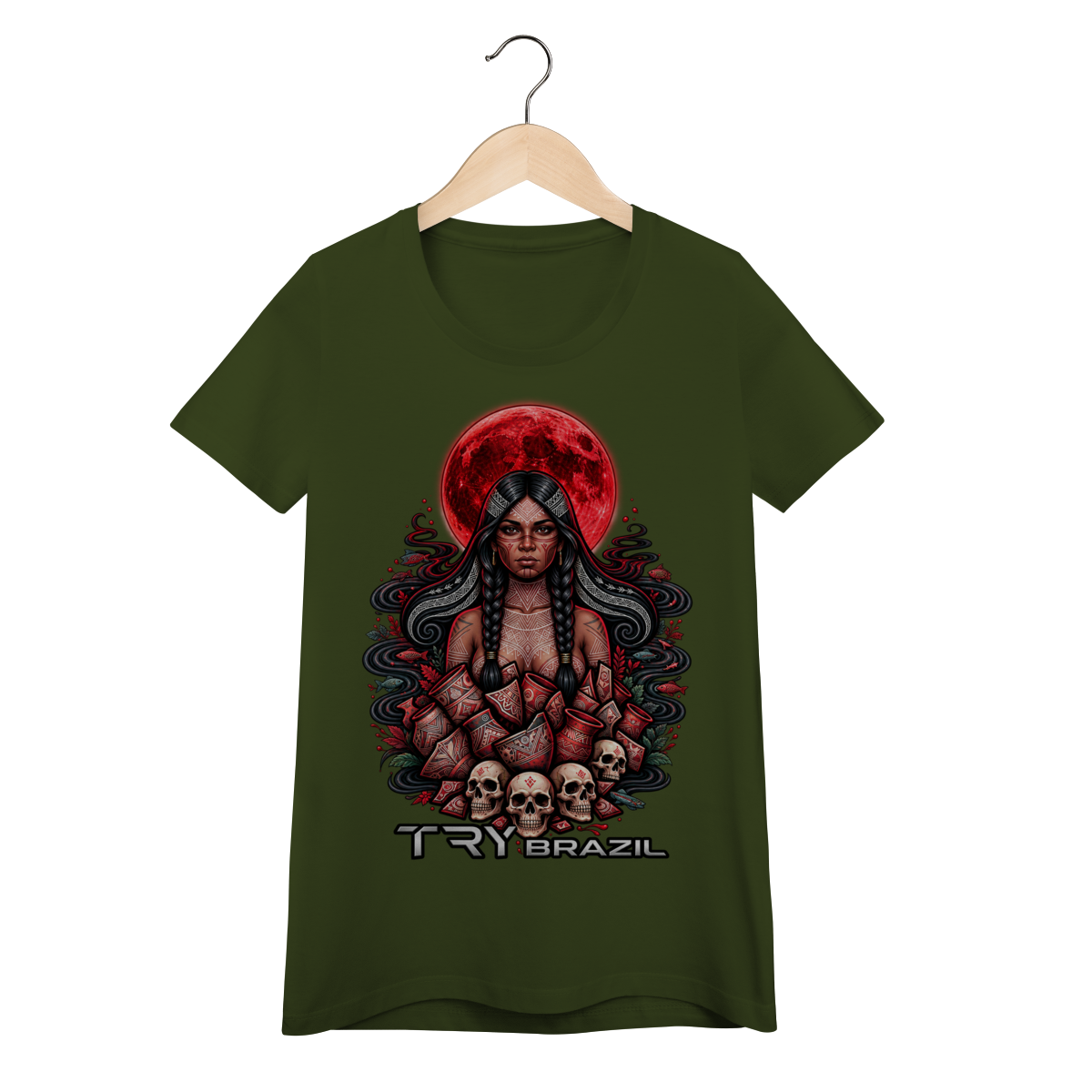 camiseta Baby Long Lendas da Amazônia-TRY Brazil